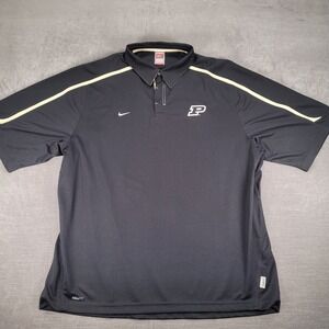 Nike Vintage Purdue Boilermakers Polo Shirt Team Issue Dri-FIT XXL‎